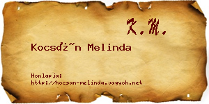Kocsán Melinda névjegykártya
