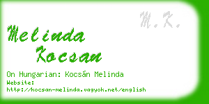 melinda kocsan business card