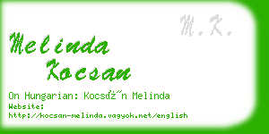melinda kocsan business card